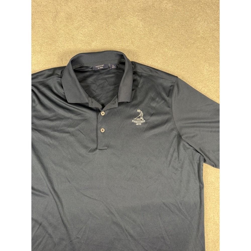 Pinehurst By Adidas 1895 Golf Polo Shirt Mens XL Navy Athletic S/S Performance